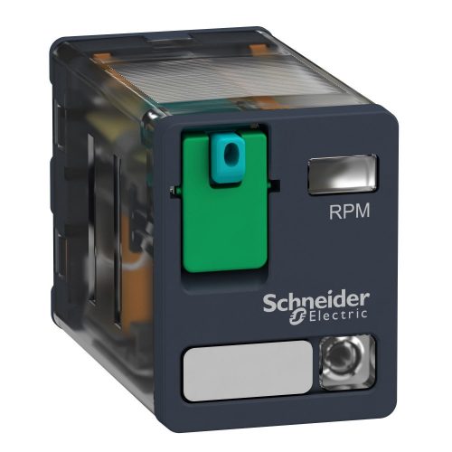 SCHNEIDER RPM22BD - Zelio RPM teljesítményrelé, 2CO, 15A, 24VDC, tesztgomb, LED