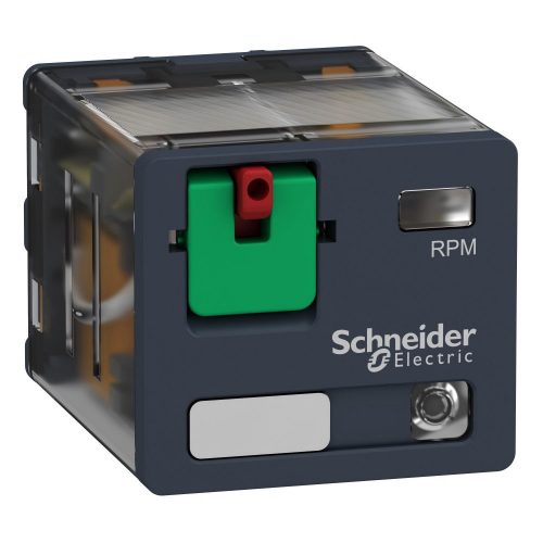 SCHNEIDER RPM32B7 - Zelio RPM teljesítményrelé, 3CO, 15A, 24VAC, tesztgomb, LED