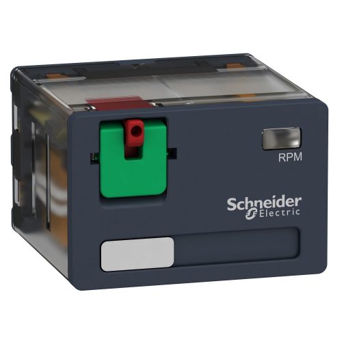 SCHNEIDER RPM41F7 - Zelio RPM teljesítményrelé, 4CO, 15A, 120VAC, tesztgomb