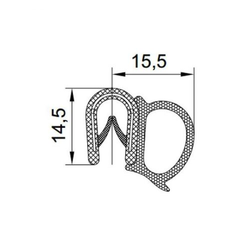 RST - Szigetelő gumiprofil UT-70 (50m tekercsben) - Szigetelőprofil, 1,0-4,0 mm, fekete, 50m tekercsben - HD Hungária - RST030110700000B