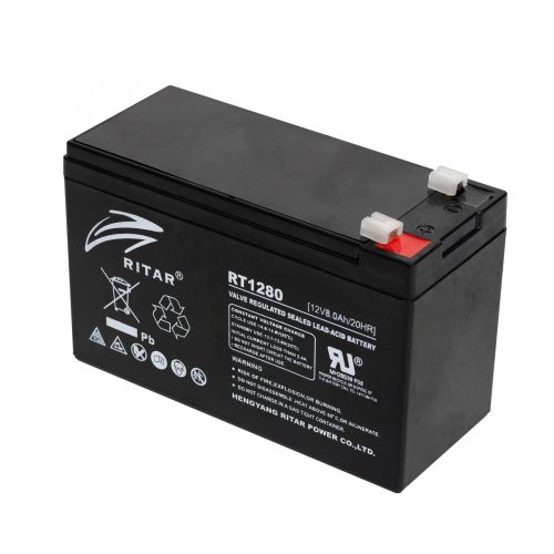 SOMOGYI ELEKTRONIC - RT 1280 - Ólomakkumulátor, 12V/8,0Ah