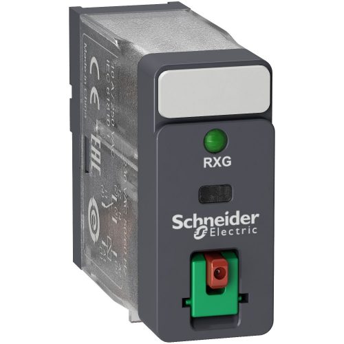 SCHNEIDER RXG12B7 - Zelio RXG Interfész relé, 1CO, 10A, 24VAC, tesztgomb, LED