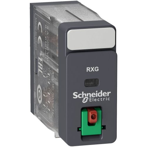 SCHNEIDER RXG21B7 - Zelio RXG Interfész relé, 2CO, 5A, 24VAC, tesztgomb