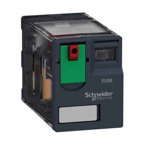 SCHNEIDER RXM2AB1B7 - Zelio RXM miniatűr relé, 2CO, 12A, 24VAC, tesztgomb