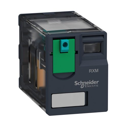 SCHNEIDER RXM2AB1ED - Zelio RXM miniatűr relé, 2CO, 12A, 48VDC, tesztgomb