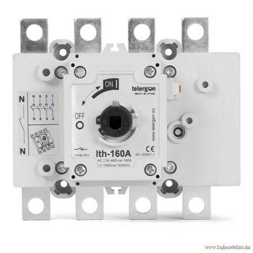 TELERGON - TELERGON terheléskapcsoló S5, 160A, 3P, M csatl., 0 méret - Terheléskapcsoló  S5000 - HD Hungária - S5-01603PS0