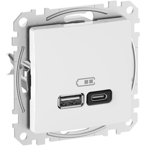 SCHNEIDER SDD111404 - ÚJ SEDNA Dupla USB gyorstöltő, A+C, 45W, fehér