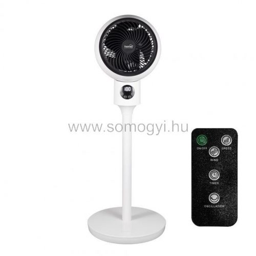 SOMOGYI ELEKTRONIC - SFR 20 - Álló ventilátor távirányítóval, fehér, 20 cm, 50 W