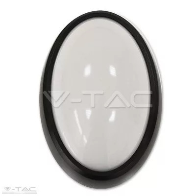 V-TAC-SKU1266 - 8W LED Mennyezeti lámpatest ovális fekete IP65 4000K - 1266