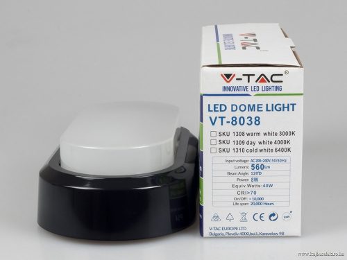 V-TAC-SKU1310 - 8W LED felületre szerelhető lámpatest IP54 6400K - 1310