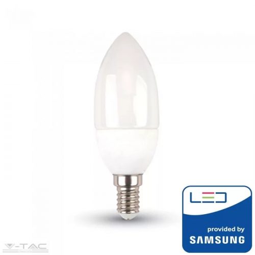 4,5W LED izzó Samsung chip E14 Gyertya 3000K 5 év garancia - 21171 V-TAC