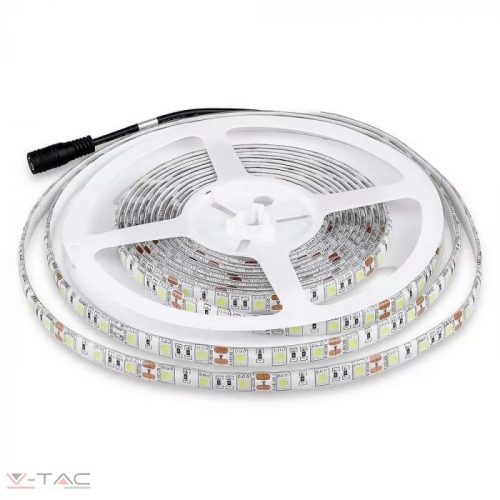 11W LED szalag 5050 - 60 LED/m Hideg fehér IP65 - 212148 (5 méter) V-TAC