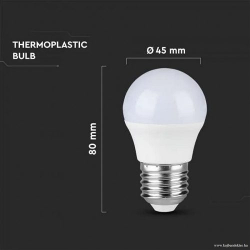 V-TAC-SKU214162 - 3,7W LED izzó E27 G45 4000K - 214162