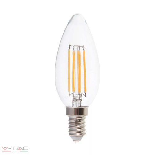 4W Retro LED izzó Filament E14 gyertya Meleg fehér - 214301 V-TAC