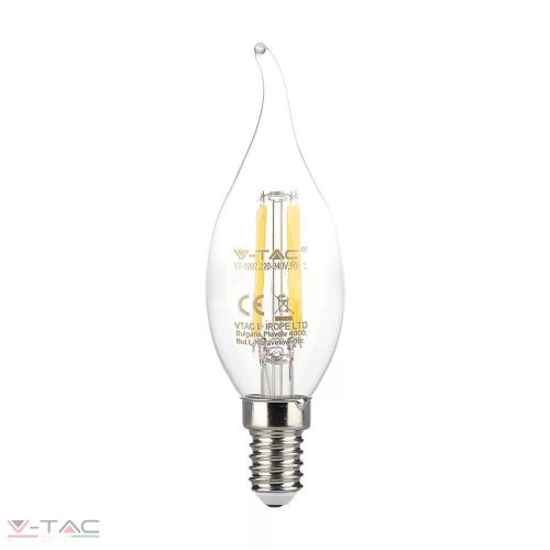 4W Retro LED izzó Filament E14 gyertyaláng Meleg fehér - 214302 V-TAC