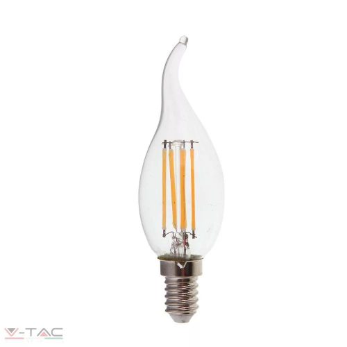 4W Retro LED izzó Filament E14 gyertyaláng Hideg  fehér - 214430 V-TAC