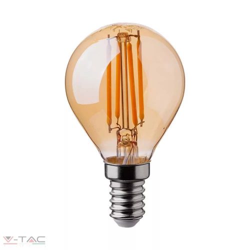 4W Retro LED izzó E14 Filament P45 szabadalmi borostyán burkolat 2200K - 214499 V-TAC