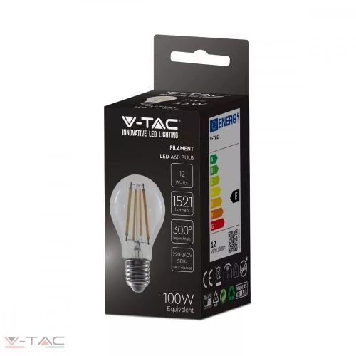 12W Retro LED izzó E27 A60 3000K - 217458 V-TAC