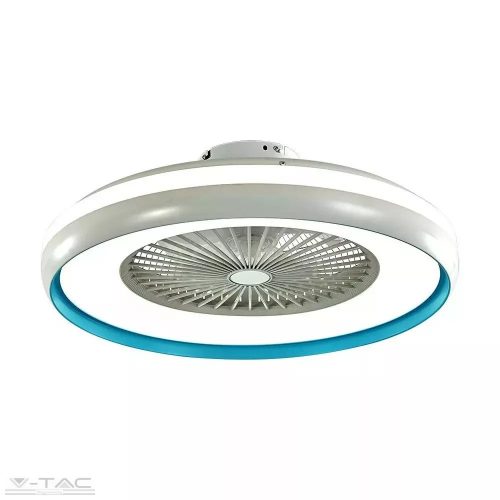 45W Kék gyűrűs ventilátor 35W beépített világítással CCT 3 IN 1 távirányítóval - 217934 V-TAC