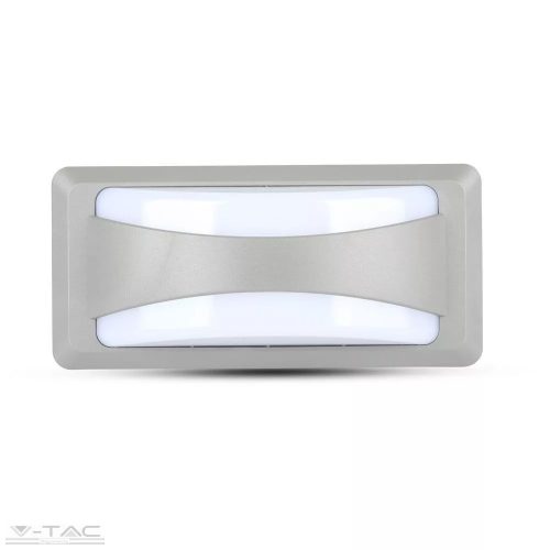 V-TAC-SKU218245 - 12W LED fali lámpa szürke 3000K IP65 - 218245