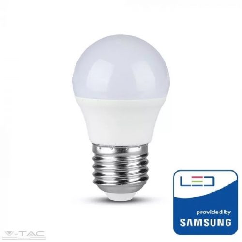 6,5W LED izzó Samsung chip E27 G45 3000K 5 év garancia - 21866 V-TAC