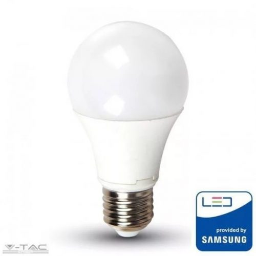 V-TAC-SKU252 - 8,5W LED izzó Samsung chip E27 A60 3000K A++ 5 év garancia - PRO252