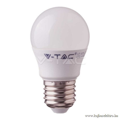 V-TAC-SKU261 - 4,5W LED izzó Samsung chip E27 G45 3000K A++ 5 év garancia - PRO261