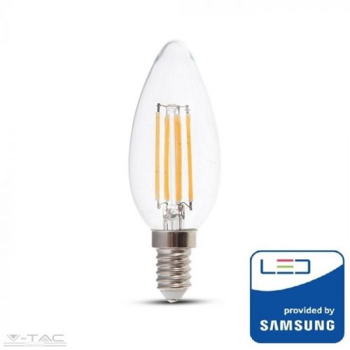 V-TAC-SKU272 - 4W Retro LED izzó Samsung chip E14 gyertya Meleg fehér - PRO272