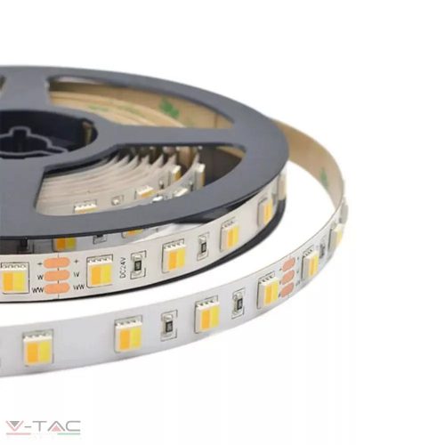 V-TAC-SKU2897 - 14W LED szalag SMD2835 - 120 LED/m 24V IP20 CCT - 2897 (Csak 5m-es tekercsben rendelhető - NEM vágjuk!)