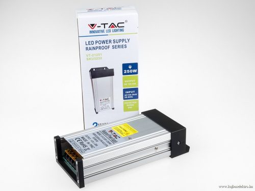 V-TAC-SKU3232 - 250W fém esőálló tápegység 12V 20A IP45 - 3232