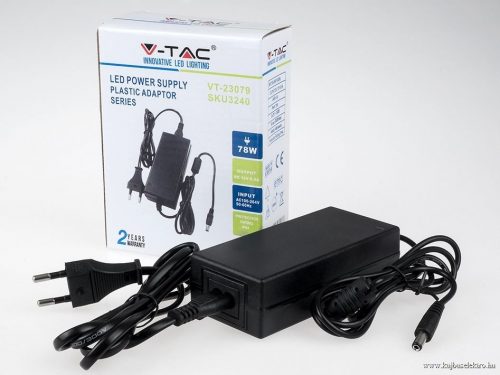 V-TAC-SKU3240 - 78W Műanyag tápegység 12V 6.5A IP44 - 3240