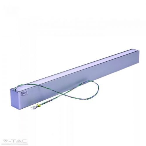 V-TAC-SKU378 - 60W LED up and down slim lineár lámpatest sodronyos függesztékkel ezüst 4000K - PRO378