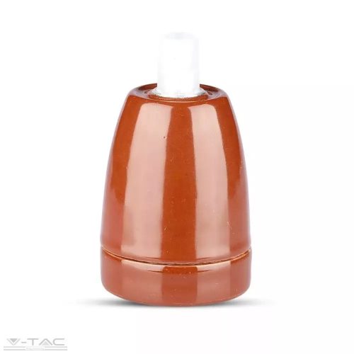 V-TAC-SKU3802 - Porcelán E27 foglalat barna - 3802