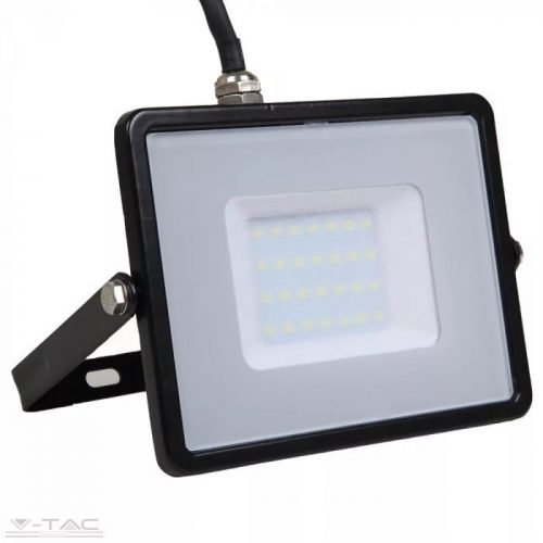 V-TAC-SKU400 - 30W LED reflektor Samsung chip fekete 3000K - PRO400