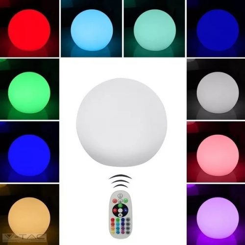 V-TAC-SKU40161 - RGB LED-es díszgömb fehér 30 cm IP67 - 40161