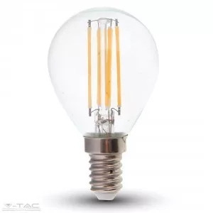 V-TAC-SKU4425 - Retro LED izzó - 4W Filament E14 P45 Napfény fehér 4425