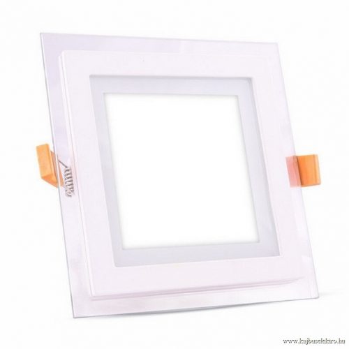 V-TAC-SKU6278 - 12W Négyszög Üveg mini LED panel süllyeszthető 4000K - 6278