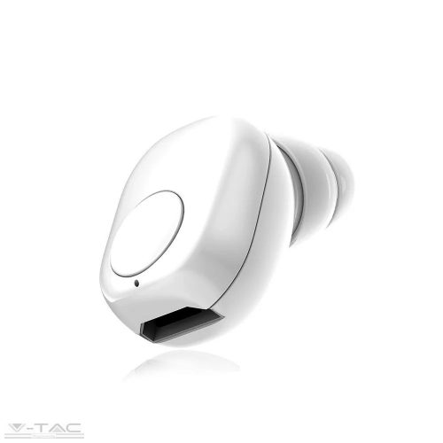 V-TAC-SKU7705 - Bluetoothos mini fülhallgató fehér - 7705