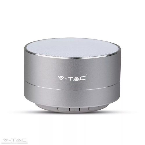 V-TAC-SKU7713 - Hordozható bluetooth hangszóró ezüst 400mAh - 7713