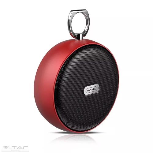 V-TAC-SKU7716 - Hordozható bluetooth hangszóró piros 800mAh - 7716