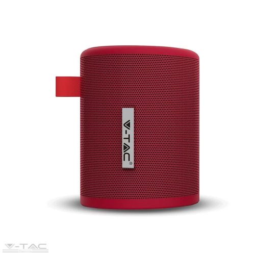 V-TAC-SKU7719 - Hordozható bluetooth hangszóró piros 1600mAh - 7719