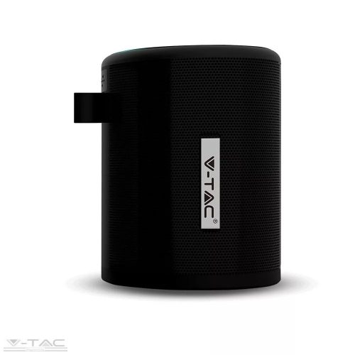 V-TAC-SKU7721 - Hordozható bluetooth hangszóró fekete 1600mAh - 7721