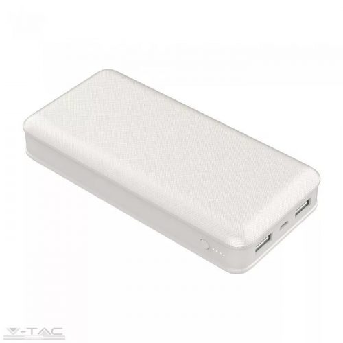 V-TAC-SKU8189 - Power bank fehér 20000 mAh - 8189