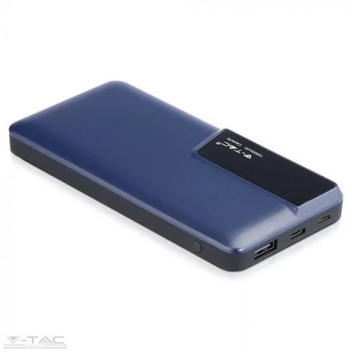 V-TAC-SKU8872 - Navy kék Power bank digitális kijelzővel 10000 mAh - 8872