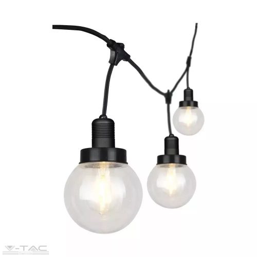 V-TAC-SKU8971 - E27 foglalattal ellátott fűzér dugvillával 3m IP65 - 8971