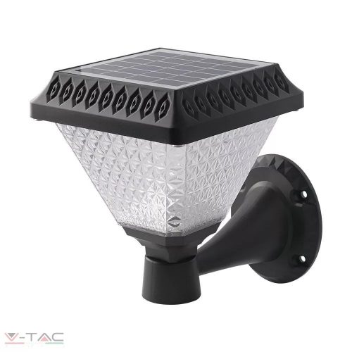 V-TAC-SKU93578 - 1W LED napelemes szögletes fali lámpatest CCT IP65 - 93578