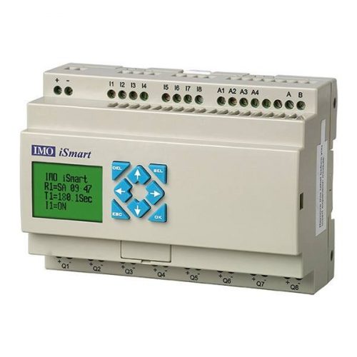 IMO - iSmart SMT-CD-R20-V3 - iSmart programozható relé, 24VDC, HMI, 12DI, 4AI, 8 Relé ki, Modbus RS485 - HD Hungária - SMT-CD-R20-V3