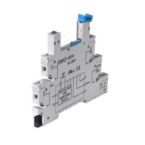 IMO - IMO reléfoglalat SRSI-230AC/DC - 6mm interfész reléfoglalat 220-240V AC/DC - HD Hungária - SRSI-230AC/DC