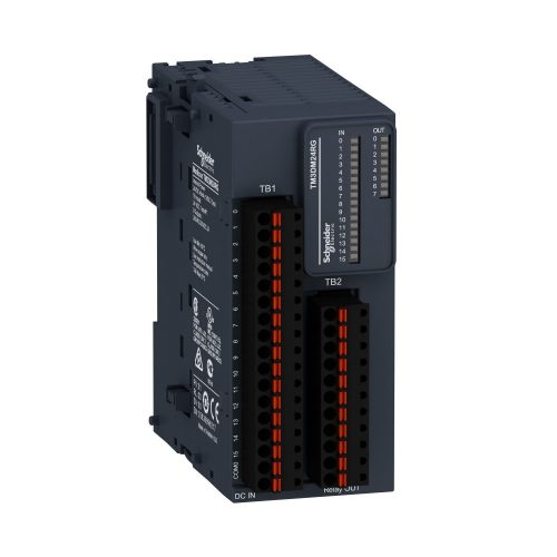 SCHNEIDER TM3DM24RG - Modicon TM3 bővítő modul, 16 digitális bemenet, 8 digitális relé kimenet, 24 VDC, rugós