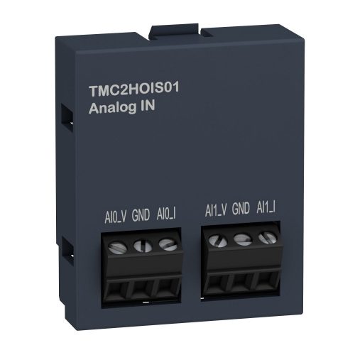 SCHNEIDER TMC2HOIS01 - Modicon TMC jelkártya, daruvezérlő alkalmazás, 2 analóg bemenet (0-10V / 0-20mA / 4-20mA), 12 bit, M221 PLC-hez